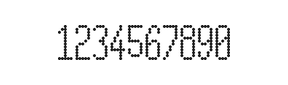 5×12数字点阵字体 ddN512AA1546