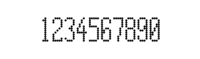 5×12数字点阵字体 ddN512AA1549