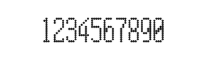 5×12数字点阵字体 ddN512AA1554