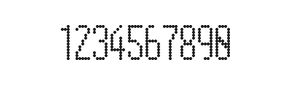 5×12数字点阵字体 ddN512AA1563