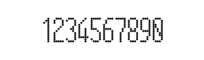 5×12数字点阵字体 ddN512AA1567
