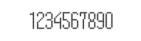 5×12数字点阵字体 ddN512AA1570
