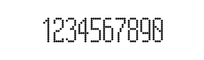 5×12数字点阵字体 ddN512AA1571