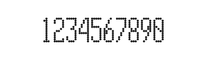 5×12数字点阵字体 ddN512AA1572