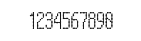 5×12数字点阵字体 ddN512AA1577