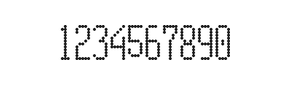 5×12数字点阵字体 ddN512AA1592