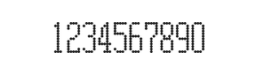5×12数字点阵字体 ddN512AA1601