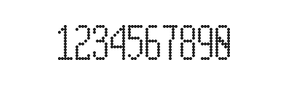 5×12数字点阵字体 ddN512AA1602