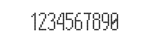 5×12数字点阵字体 ddN512AA1603