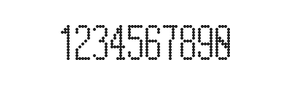 5×12数字点阵字体 ddN512AA1609