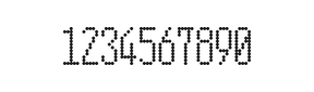 5×12数字点阵字体 ddN512AA1610