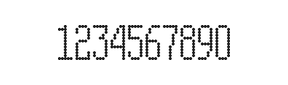 5×12数字点阵字体 ddN512AA1615