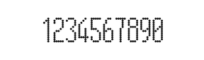 5×12数字点阵字体 ddN512AA1617