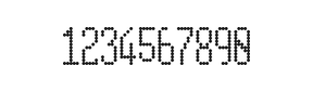 5×12数字点阵字体 ddN512AA1624