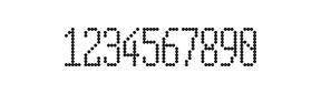 5×12数字点阵字体 ddN512AA1631