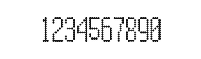 5×12数字点阵字体 ddN512AA1636