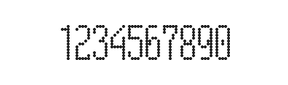 5×12数字点阵字体 ddN512AA1640