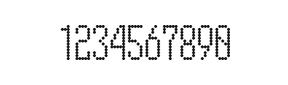 5×12数字点阵字体 ddN512AA1642