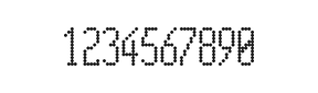 5×12数字点阵字体 ddN512AA1643