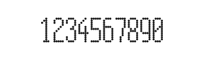 5×12数字点阵字体 ddN512AA1650