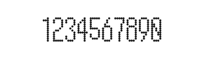 5×12数字点阵字体 ddN512AA1651