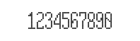 5×12数字点阵字体 ddN512AA1658
