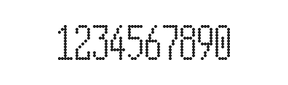 5×12数字点阵字体 ddN512AA1661