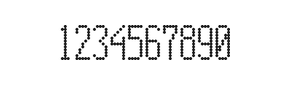 5×12数字点阵字体 ddN512AA1667