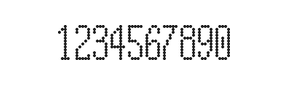 5×12数字点阵字体 ddN512AA1681