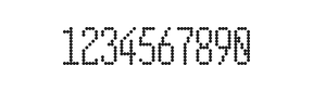 5×12数字点阵字体 ddN512AA1683