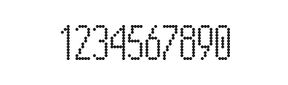 5×12数字点阵字体 ddN512AA1684