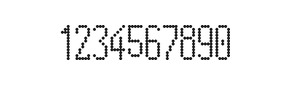 5×12数字点阵字体 ddN512AA1685