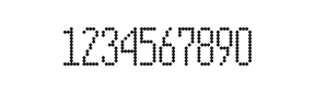 5×12数字点阵字体 ddN512AA1687