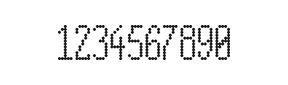 5×12数字点阵字体 ddN512AA1689