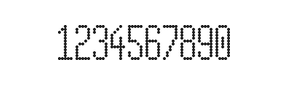 5×12数字点阵字体 ddN512AA1695