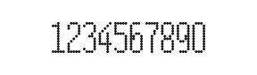 5×12数字点阵字体 ddN512AA1696