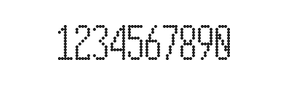 5×12数字点阵字体 ddN512AA1699