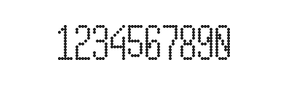 5×12数字点阵字体 ddN512AA1700