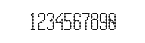 5×12数字点阵字体 ddN512AA1701
