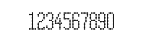 5×12数字点阵字体 ddN512AA1702