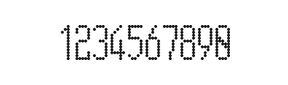 5×12数字点阵字体 ddN512AA1706