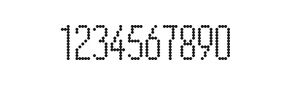 5×12数字点阵字体 ddN512AA1708
