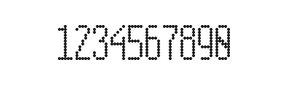 5×12数字点阵字体 ddN512AA1715