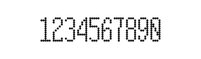 5×12数字点阵字体 ddN512AA1718