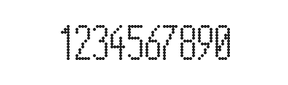 5×12数字点阵字体 ddN512AA1720