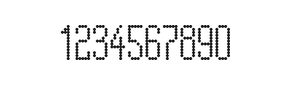 5×12数字点阵字体 ddN512AA1722