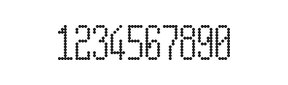 5×12数字点阵字体 ddN512AA1724