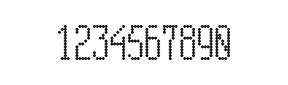 5×12数字点阵字体 ddN512AA1728