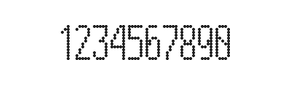 5×12数字点阵字体 ddN512AA1730