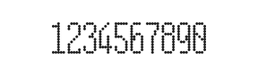 5×12数字点阵字体 ddN512AA1732
